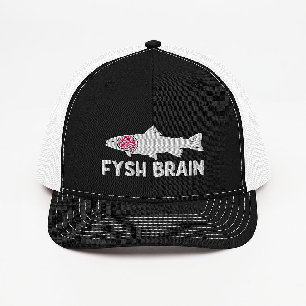 Thumbnail: Fysh Brain Snapback Trucker Hat - Large embroidered logo