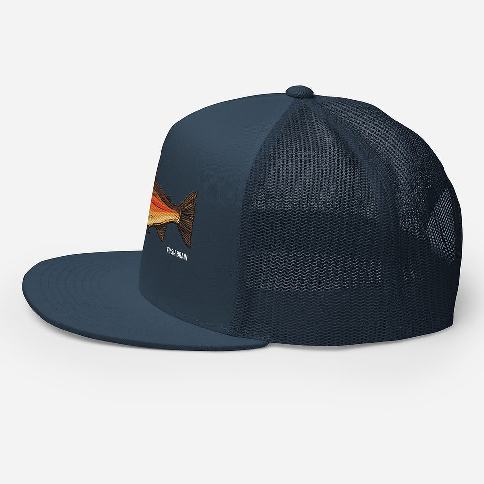 Thumbnail: Trucker Hat, Coho Embroidered Design