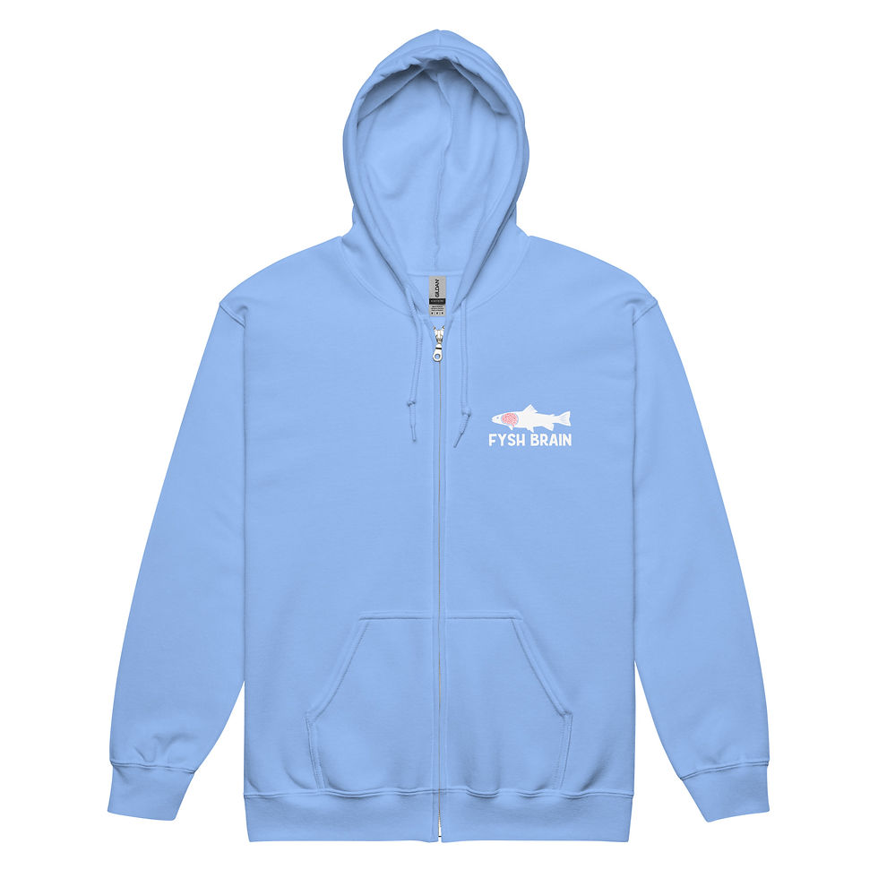 Thumbnail: Fysh Brain Unisex heavy blend zip hoodie - Printed logo