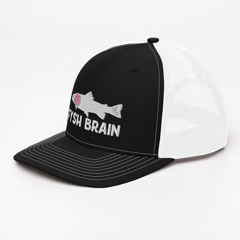 Thumbnail: Fysh Brain Snapback Trucker Hat - Large embroidered logo