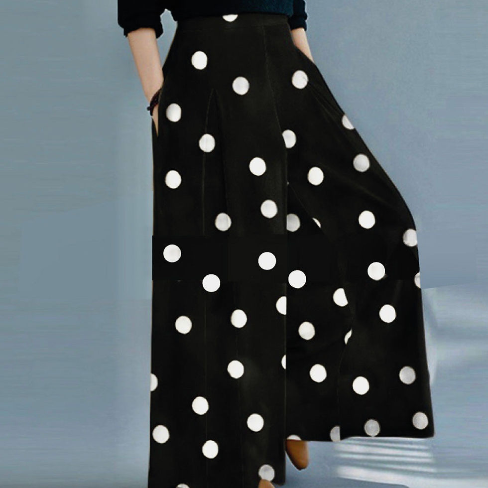 Thumbnail: Polka Wide Leg Pants