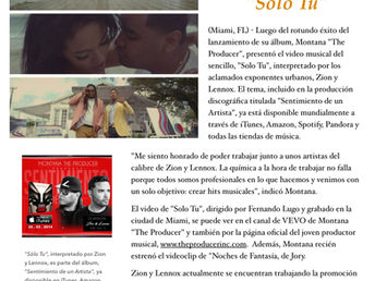 Montana "The Producer" presenta a Zion y Lennox en "Solo Tu"