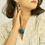 Thumbnail: Blue oceans earring in plain frame