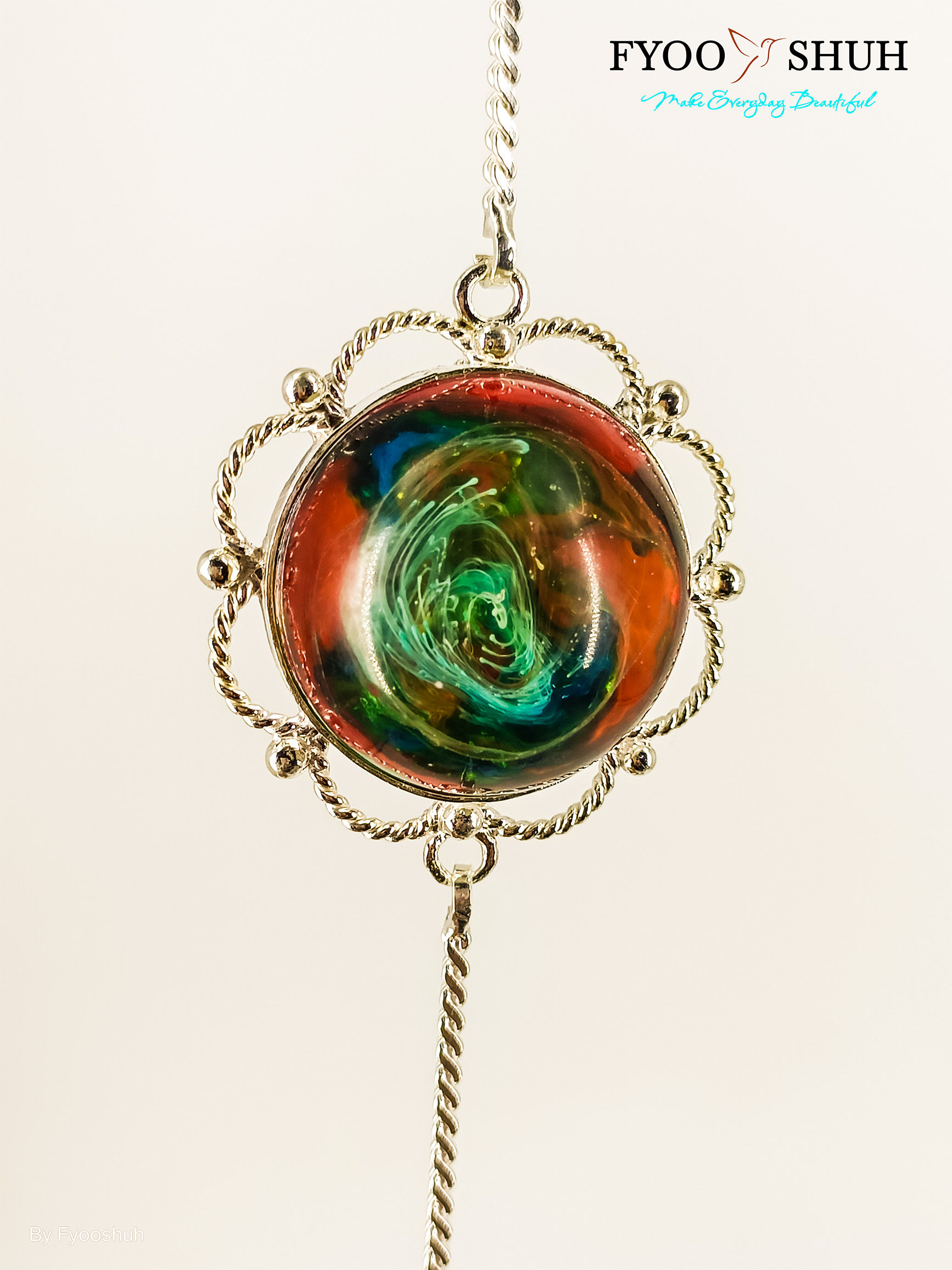 Bracelet - Aqua Flame Serenade - Large sized jewel