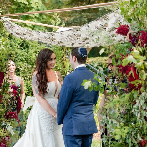 Seasonal Autumn Chuppah For Samantha & Daniel's Jewish Wedding at the National Aviary