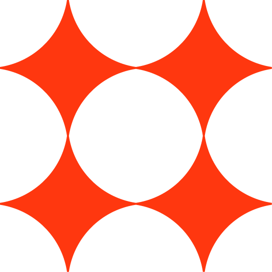 Bauhaus style red icon