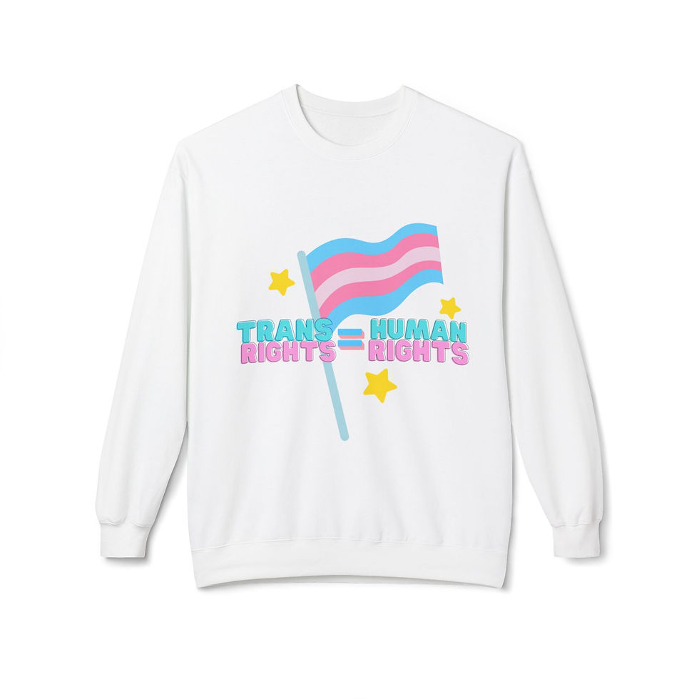 Trans Rights Crewneck Sweatshirt - LGBTQ+ Support, Equality, Casual Wear