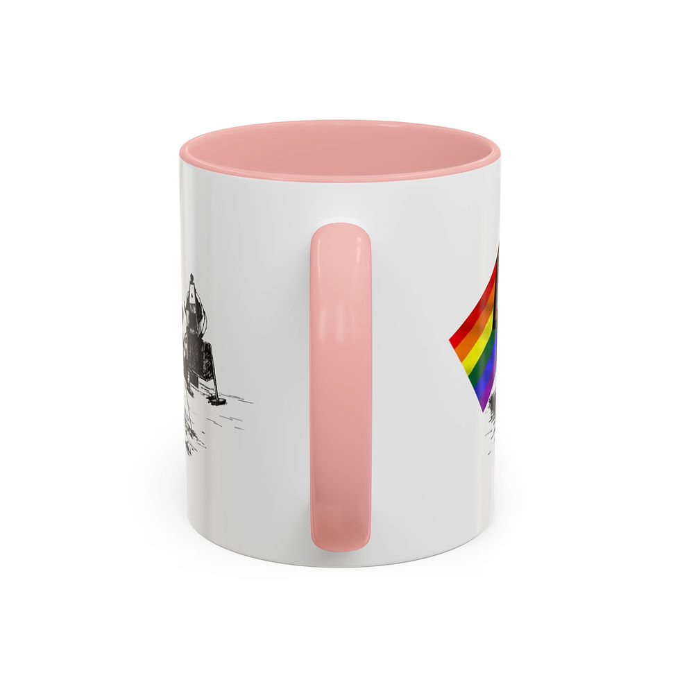 Thumbnail: Coffee Mug, gay moon landing mug, LGBTQ+ pride home decor, ceramic tea cup