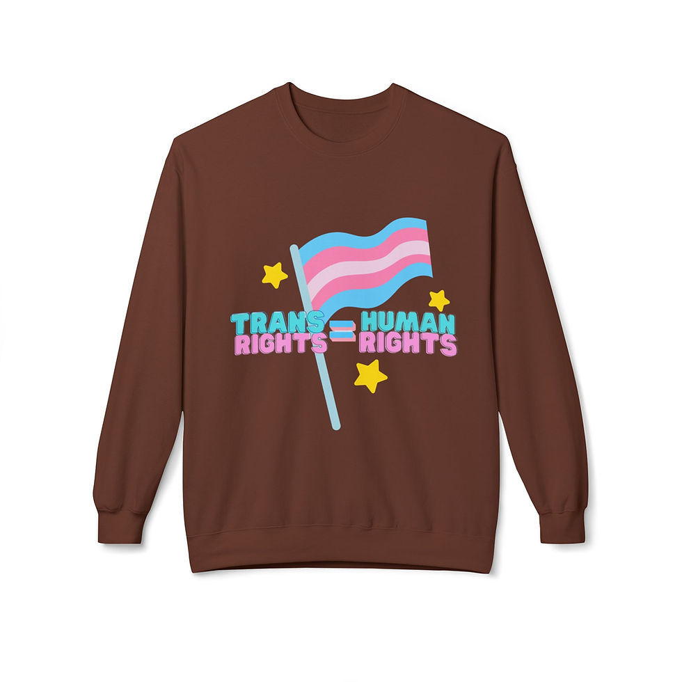 Thumbnail: Trans Rights Crewneck Sweatshirt - LGBTQ+ Support, Equality, Casual Wear