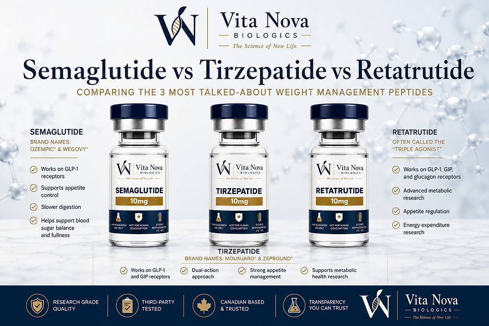 Understanding the 3 Most Talked-About Weight Management Peptides