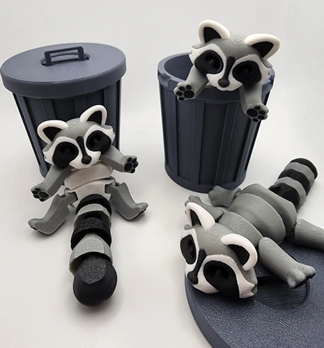 Raccoon in Trash Can | Black Rook Creations