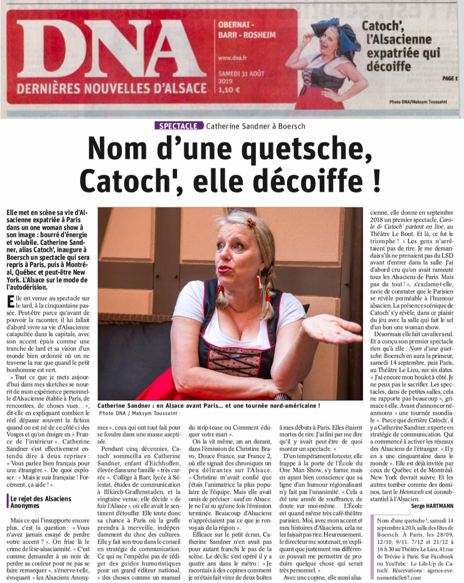 Dernières Nouvelles d'Alsace du 31/08/2019