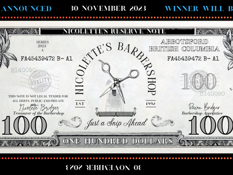 Join Our Giveaway Contest and Win a $100 dollar Nicolette's Barbershop Gift Voucher!