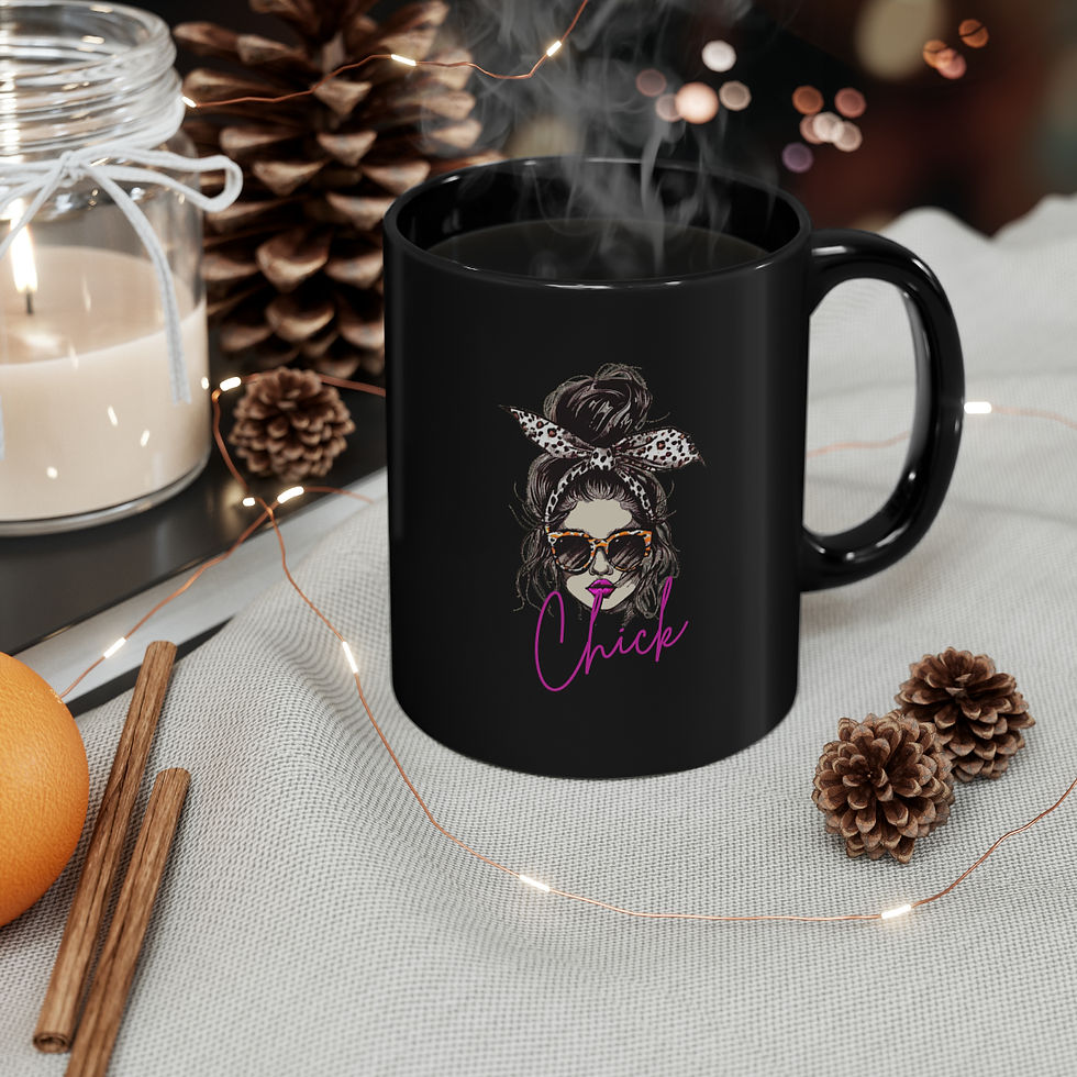 Thumbnail: Woman Chic Black Mug (11oz, 15oz)