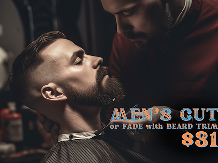 Men's Cut or Fade with Beard Trim