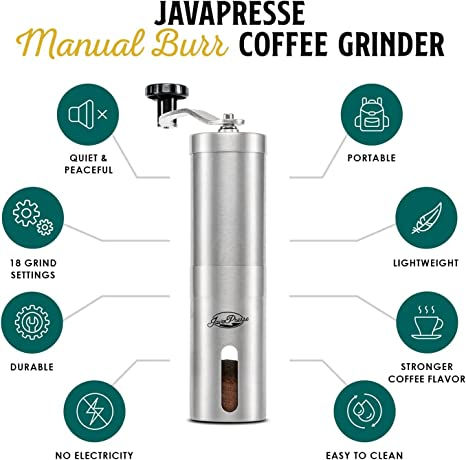 Thumbnail: Manual Coffee Grinder  — Manual Coffee Bean Grinder with 18 Adjusta