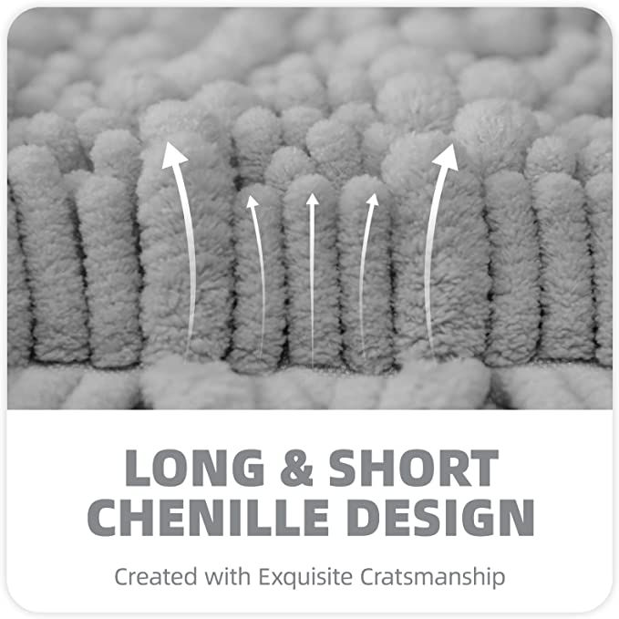 Thumbnail: Bath Mat Rug, 20x32 Luxury Bathroom Mats, Shaggy Bathroom Rugs, Soft and Absorbe