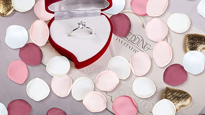 Thumbnail: 300pcs Artificial Flowers Silk Rose Petals Flower Girl Scatter Petals for Aisle