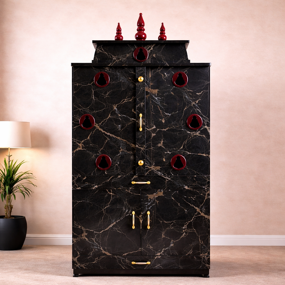 Thumbnail: Premium Wooden Pooja Stand with Storage