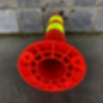 Miniaturbild: Signalisatiepaaltje rood/geel, diameter 80 mm, hoogte 450 mm
 - onderkant
