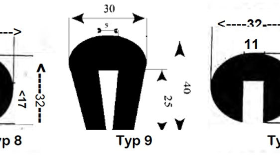 Klemprofielen rubber voor zeefinstallaties