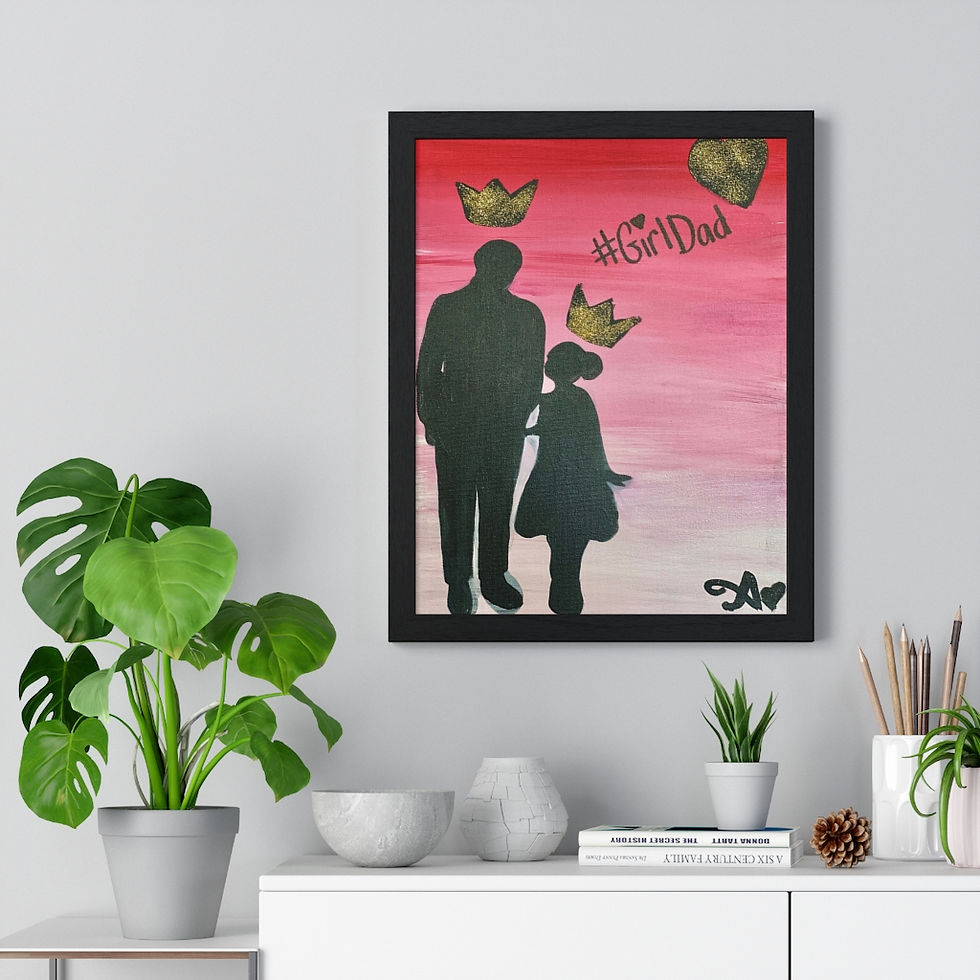 Thumbnail: "GIRL DAD" Framed Poster Print