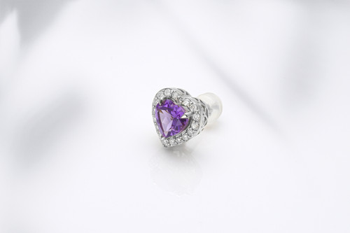 キャンディカラーのピアス【アメジスト】 Ten Thousand Things O'Keeffe アメジスト ピアス S 18Kイエロー