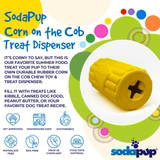 Thumbnail: SodaPup Corn On The Cob  Chew Toy Treat Dispenser
