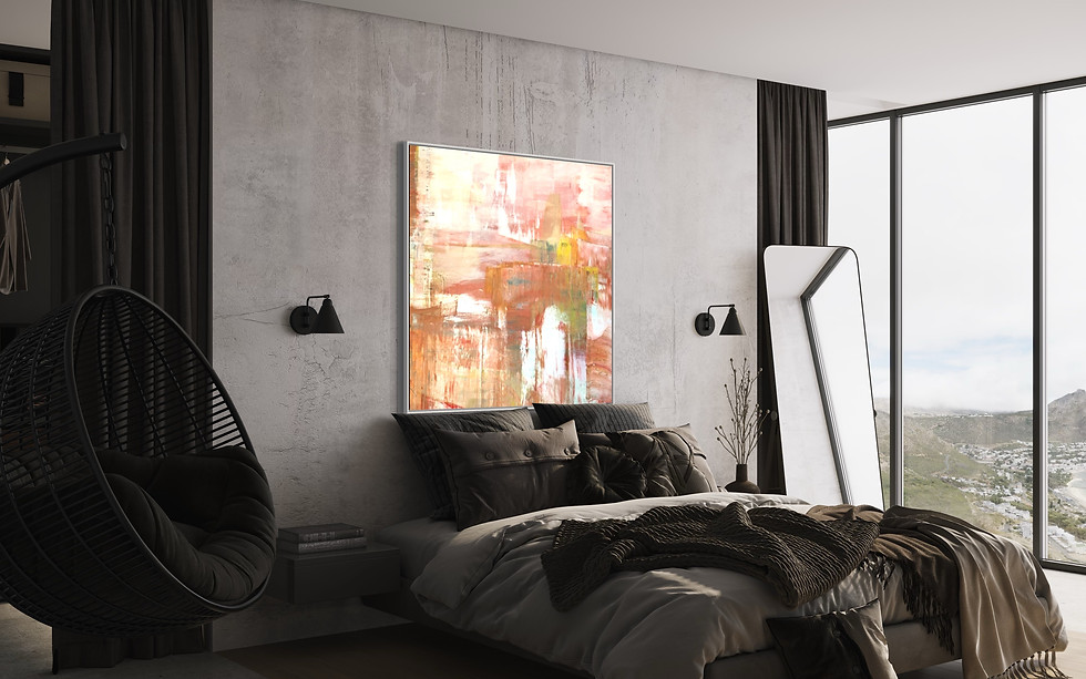 Thumbnail: 'Porcelain Drift' Mixed Media Print