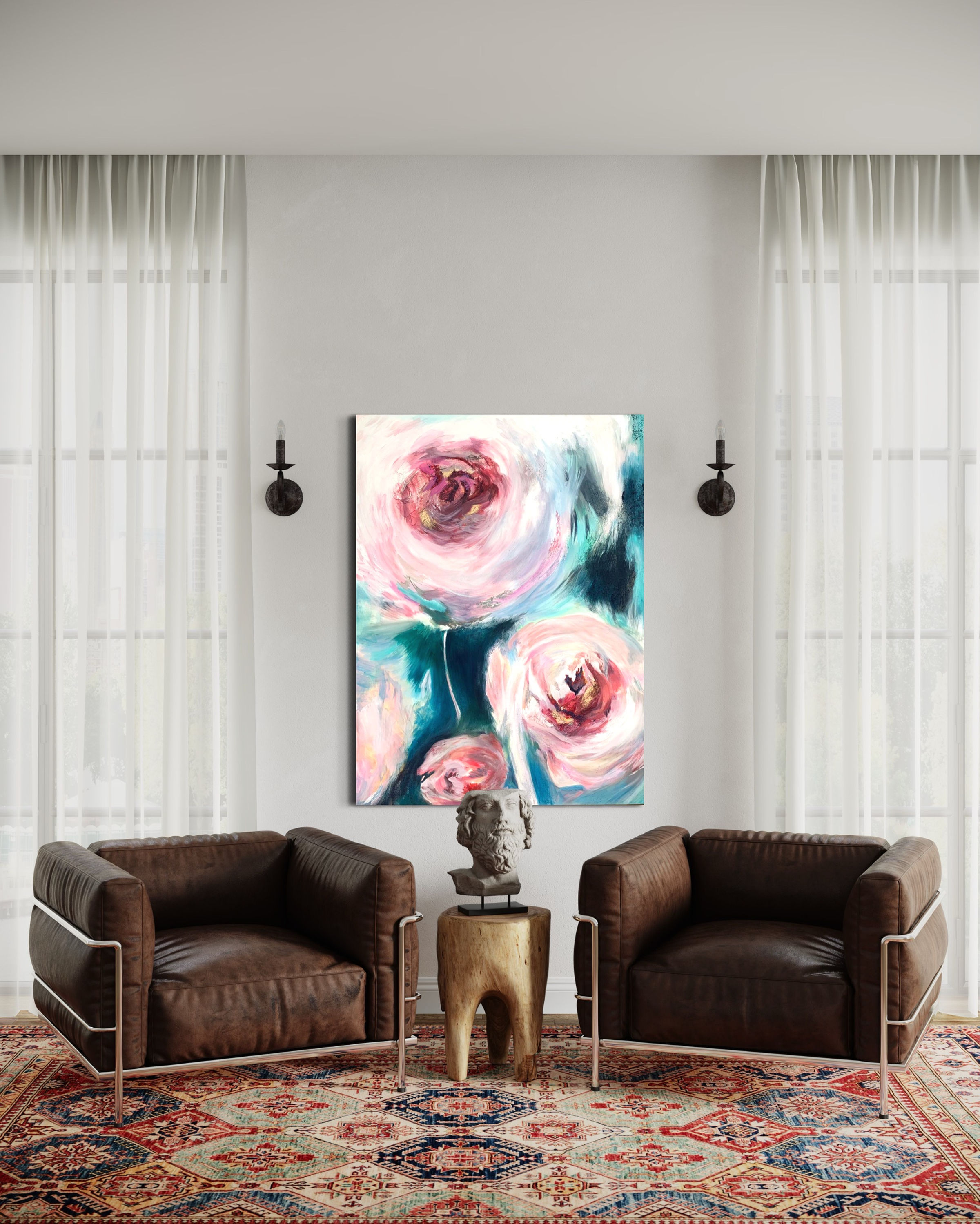'Peaches n Peonies' Fine Art Print