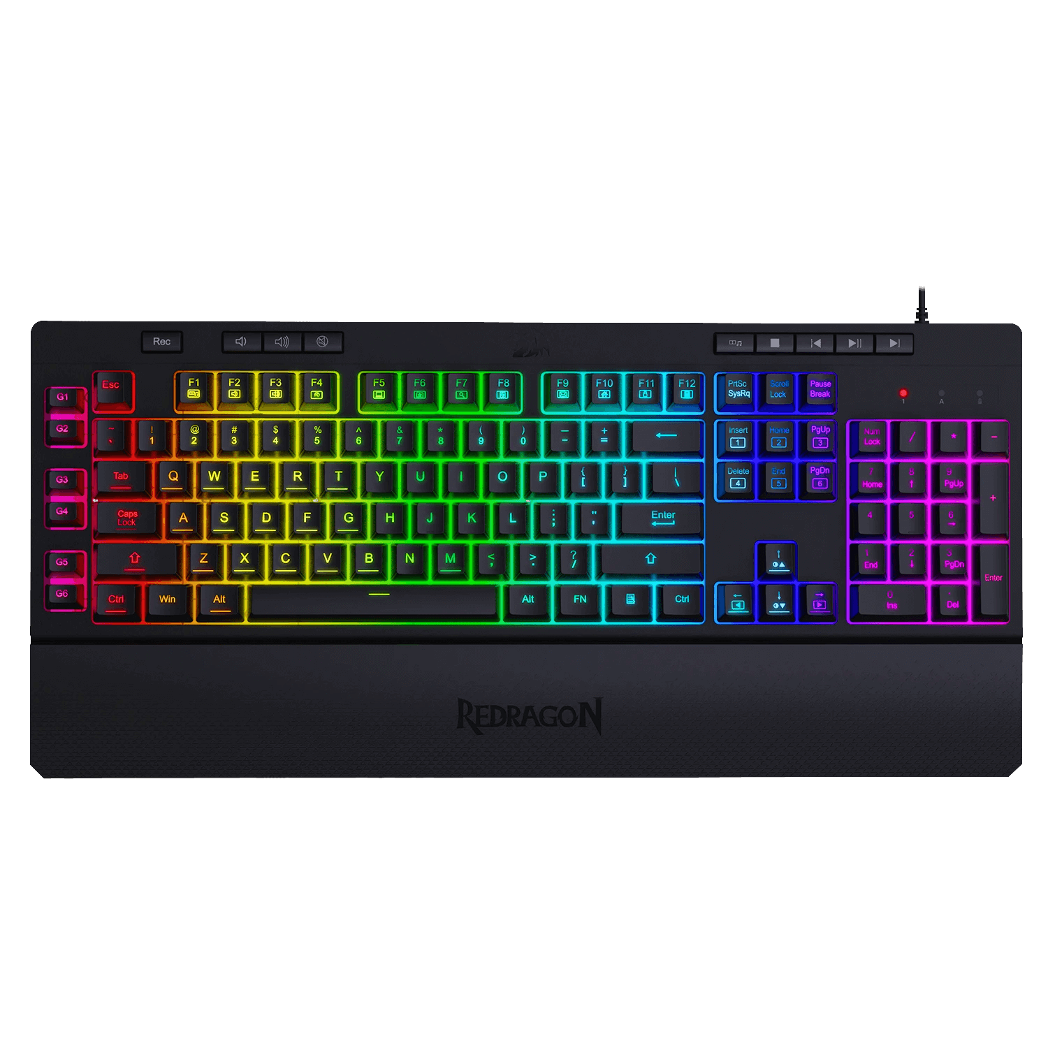 TECLADO MEMBRANA SHIVA NEGRO RGB (REDRAGON)