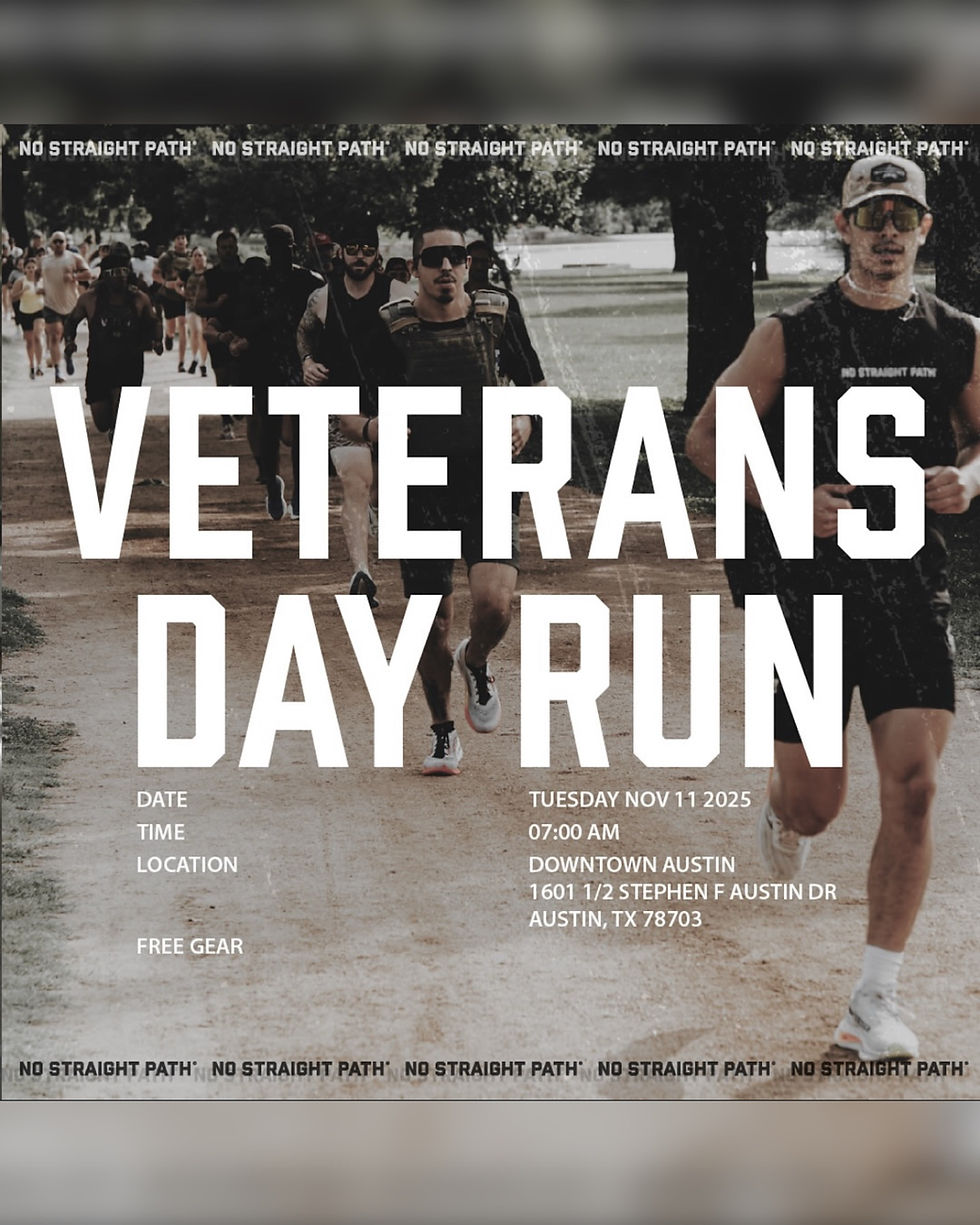 Veterans Day Run with No Straight Path