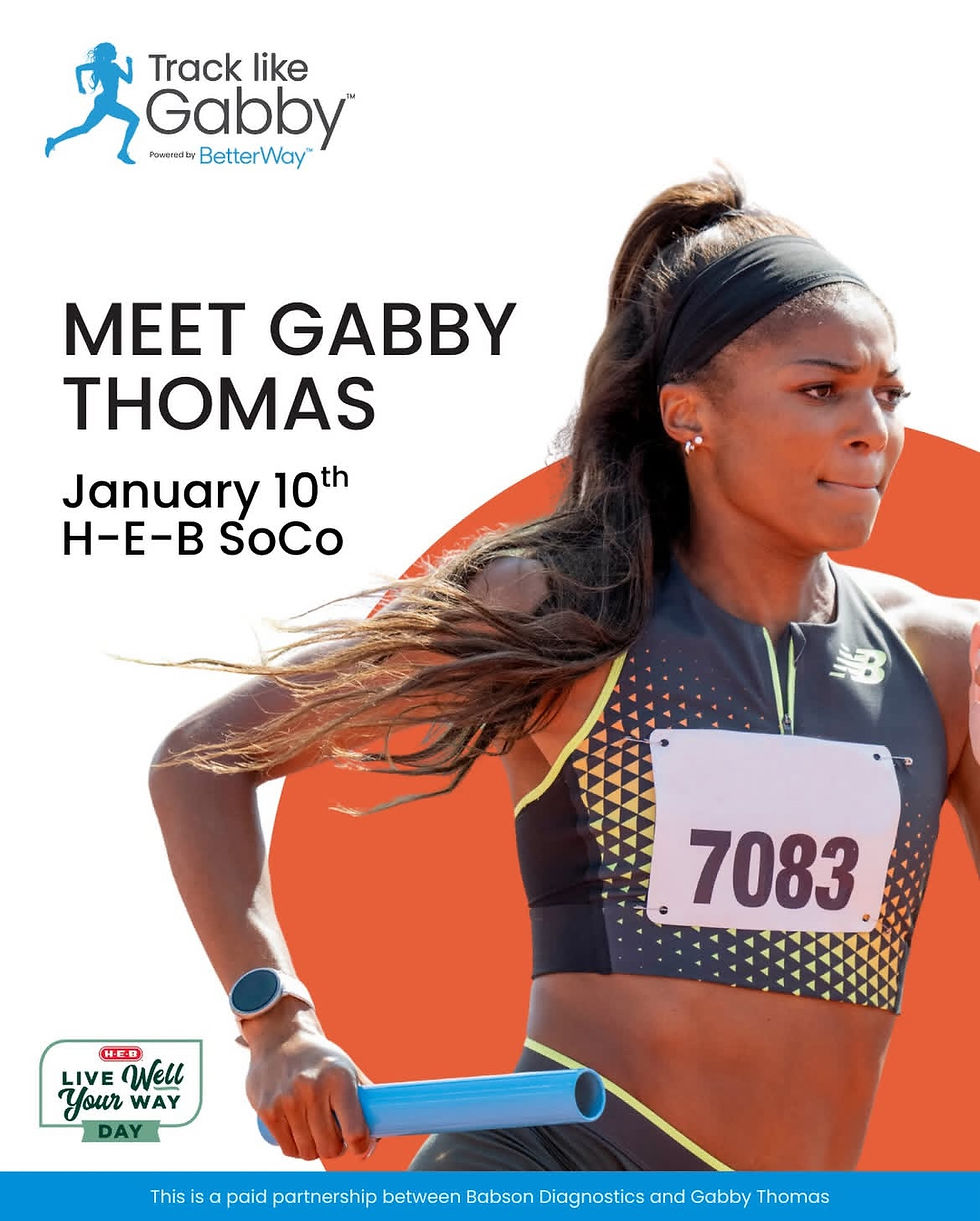 Track Like Gabby™ powered by BetterWay™ Blood Testing at H-E-B