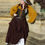 Thumbnail: Colour Cotton Gauze Long Sleeve Renaissance Peasant Blouse