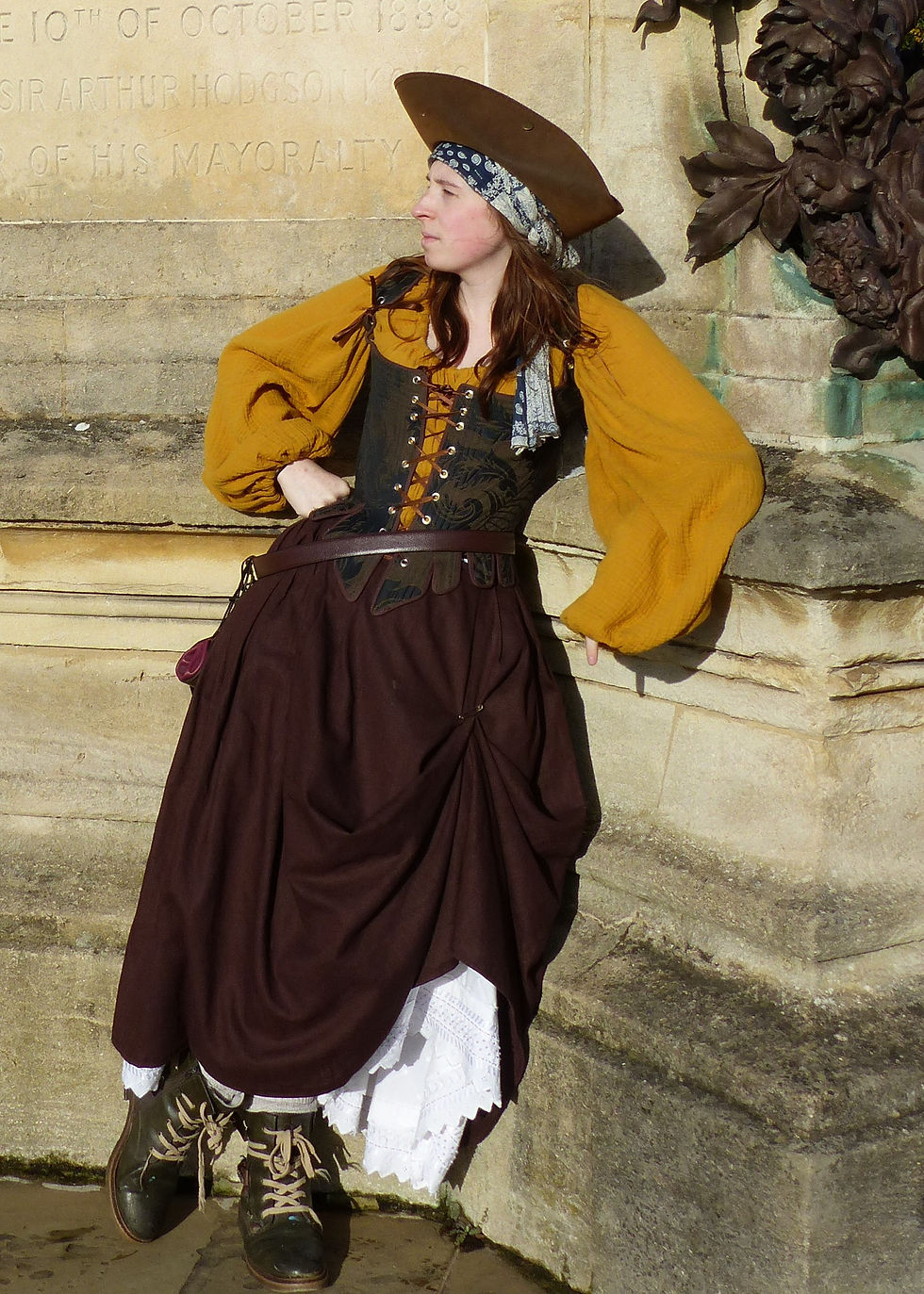 Thumbnail: Colour Cotton Gauze Long Sleeve Renaissance Peasant Blouse