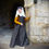 Thumbnail: Jacquard with Fur Trim Medieval 14th Century Women's Over Coat Surcoat