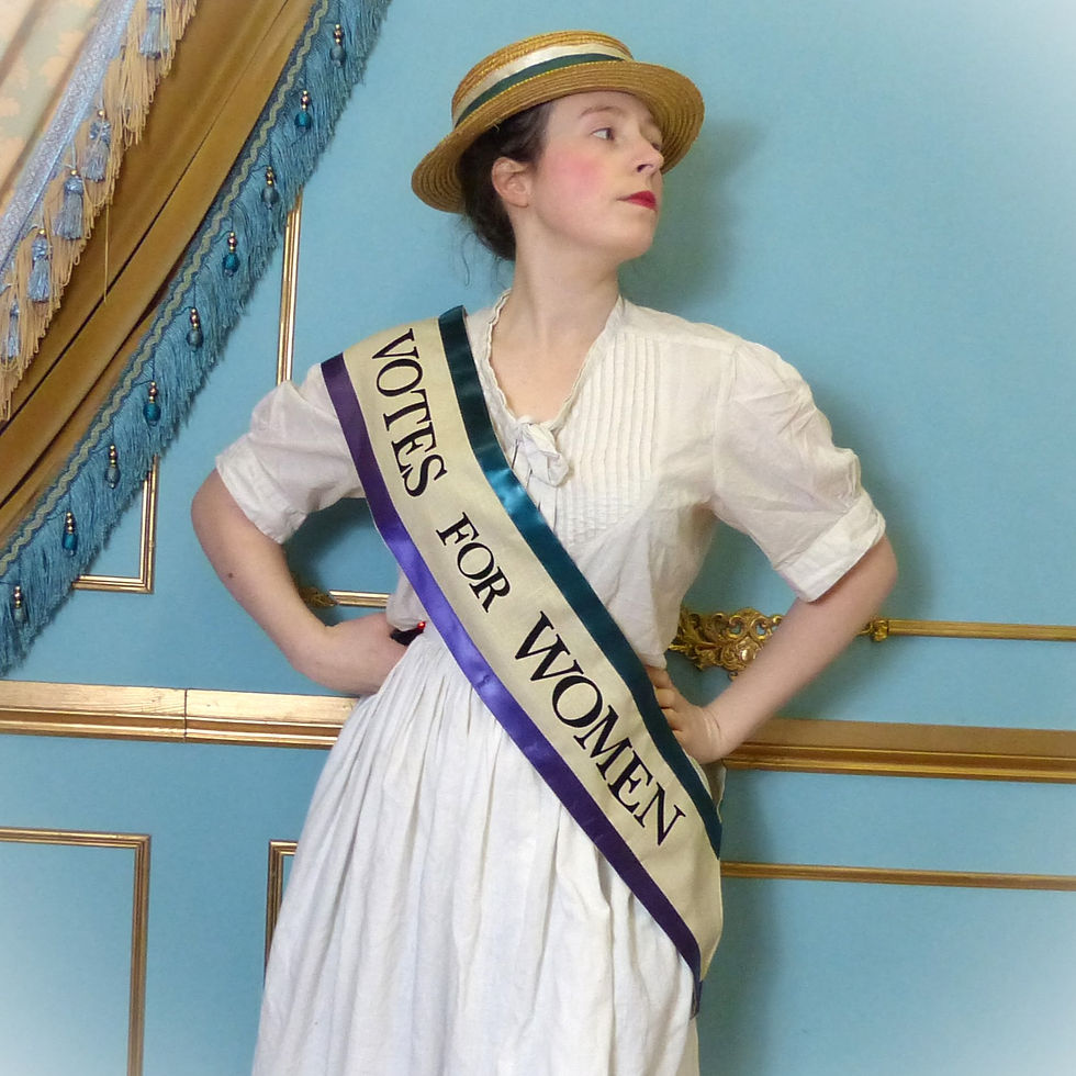 Thumbnail: Suffragette Protest Sash Votes Of Women Edwardian 1920 Costume Accessories