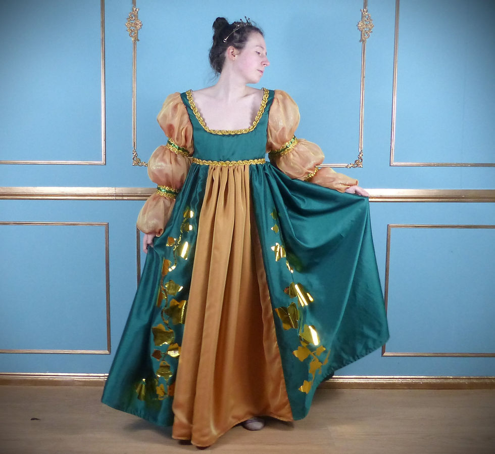 Thumbnail: Borgia Renaissance Chiffon Ivy decorative Florentine Historical Costume Dress Up