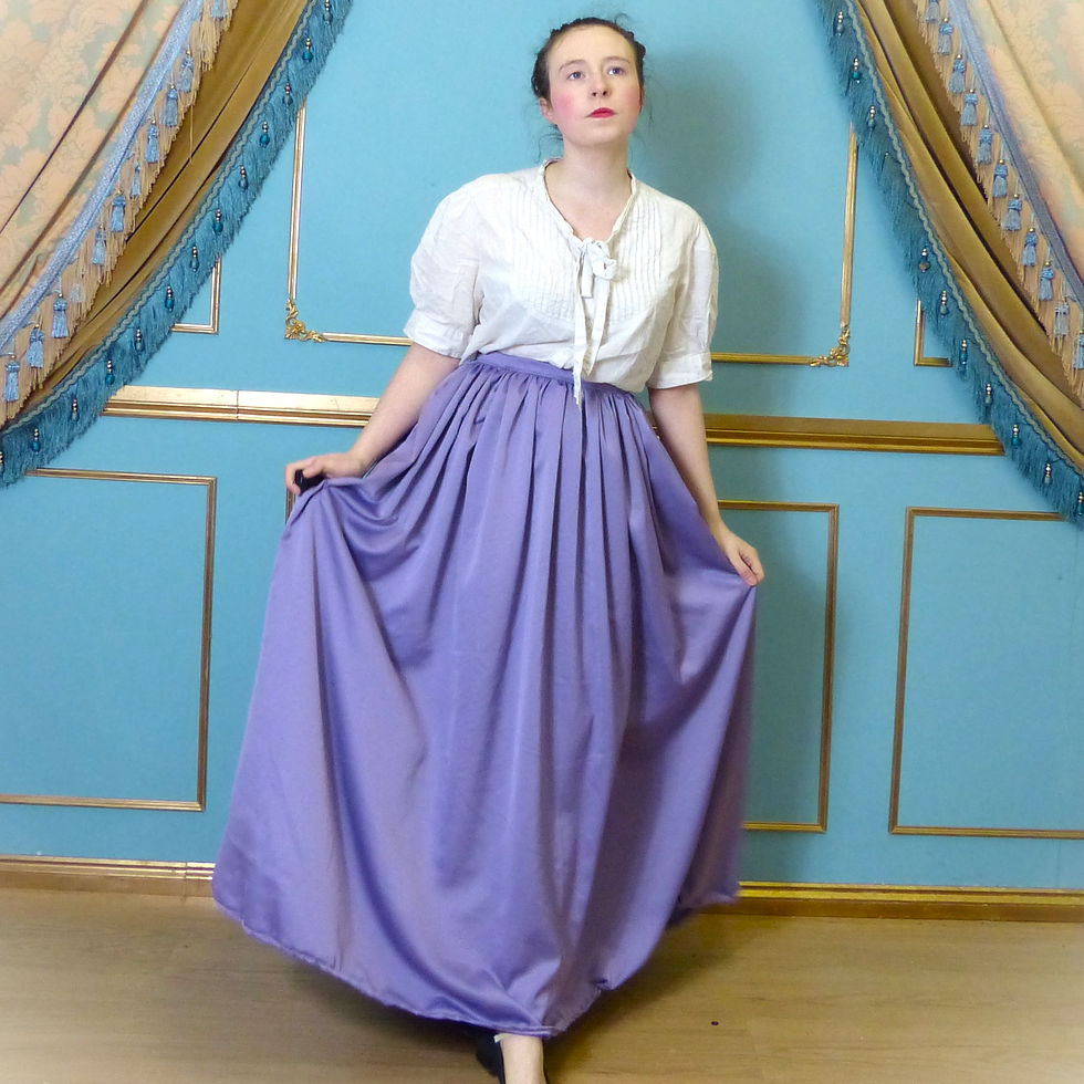 Thumbnail: Micro Satin Floor length skirt Costume and Cosplay Floaty Skirt