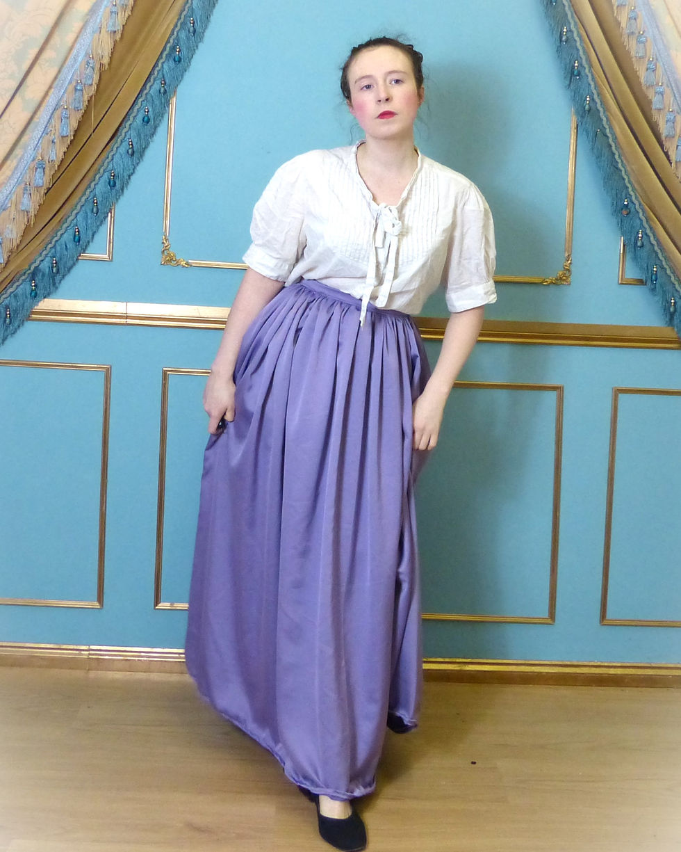 Thumbnail: Micro Satin Floor length skirt Costume and Cosplay Floaty Skirt