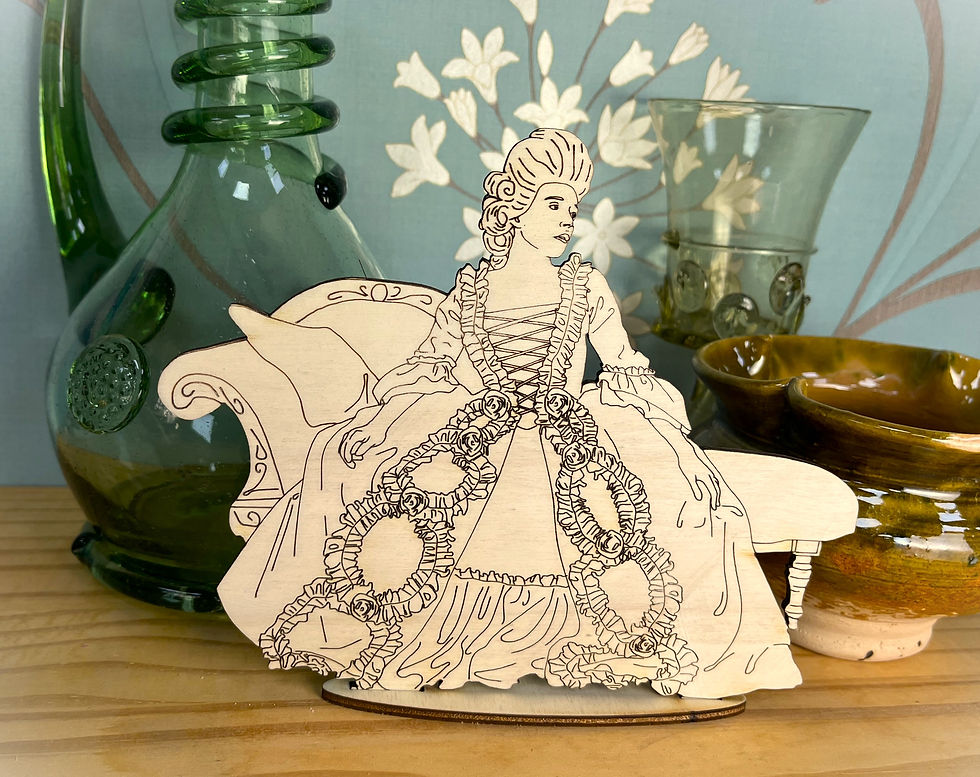 Thumbnail: Georgian Historical Laser cut Figures Laser History Fashion plates