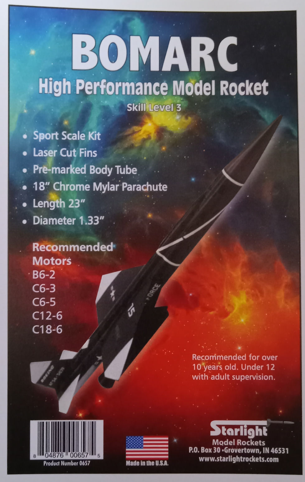 Bomarc model rocket kit