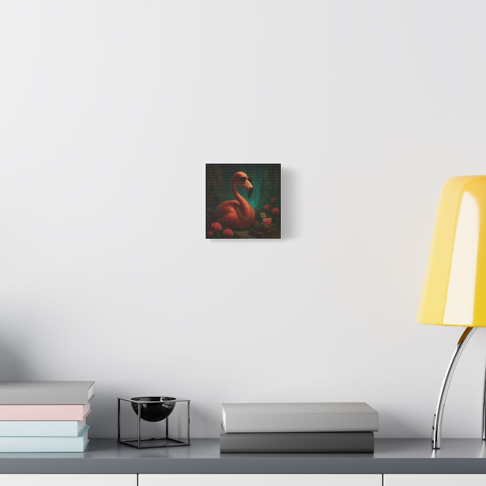 Thumbnail: Flamingo Art Canvas Print