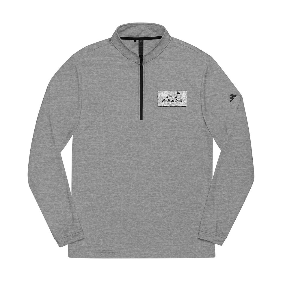 Thumbnail: adidas® Pro Style Looks Embroidered Quarter-Zip Pullover 