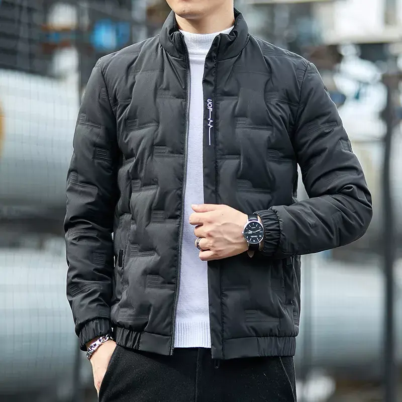 Down Jacket Men's Light and Thin Short Style Plus Bulky Size Fashionable