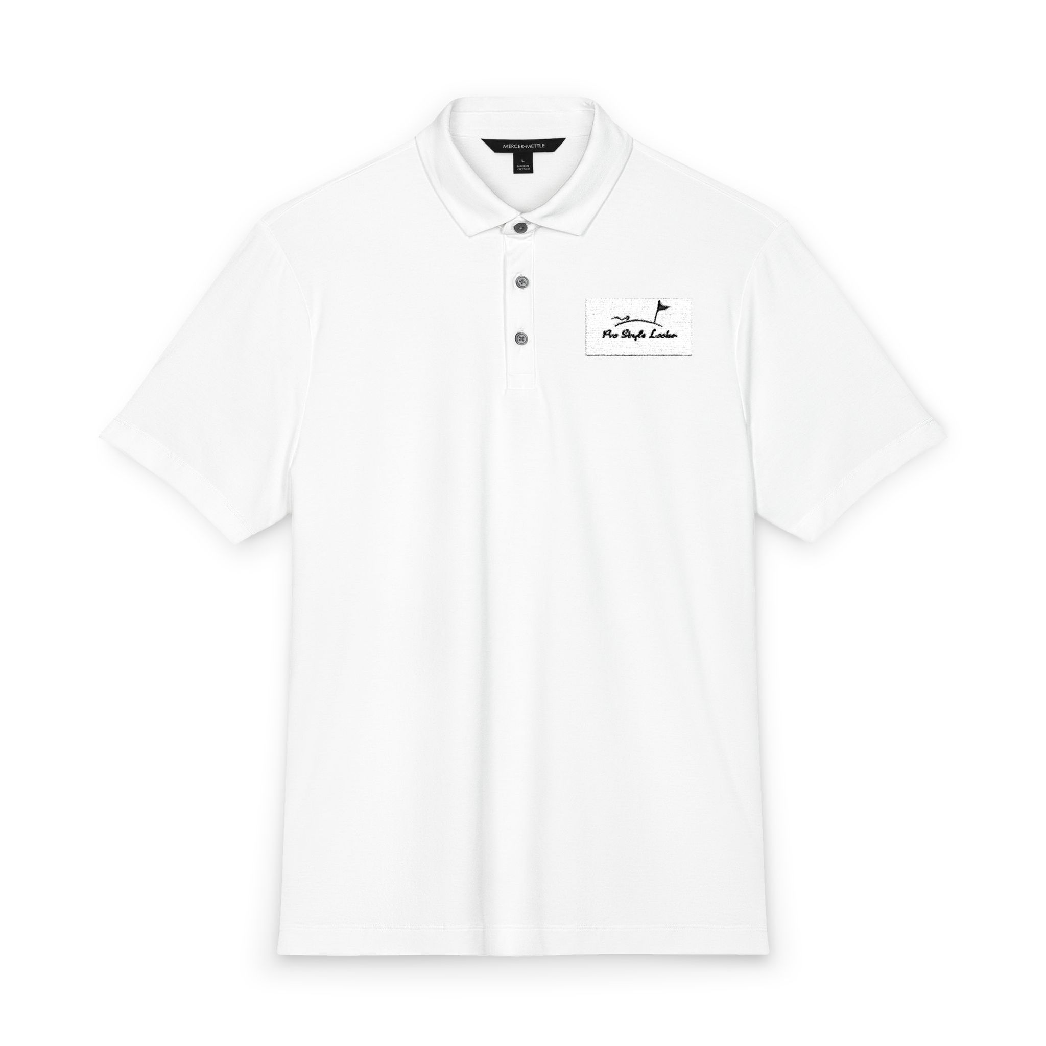 Classic Men's Stretch Jersey Polo — Mercer+Mettle® Chest Logo