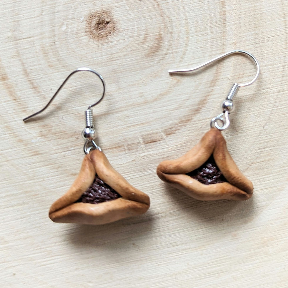 Thumbnail: Hamentashen Earrings Dangles for Purim