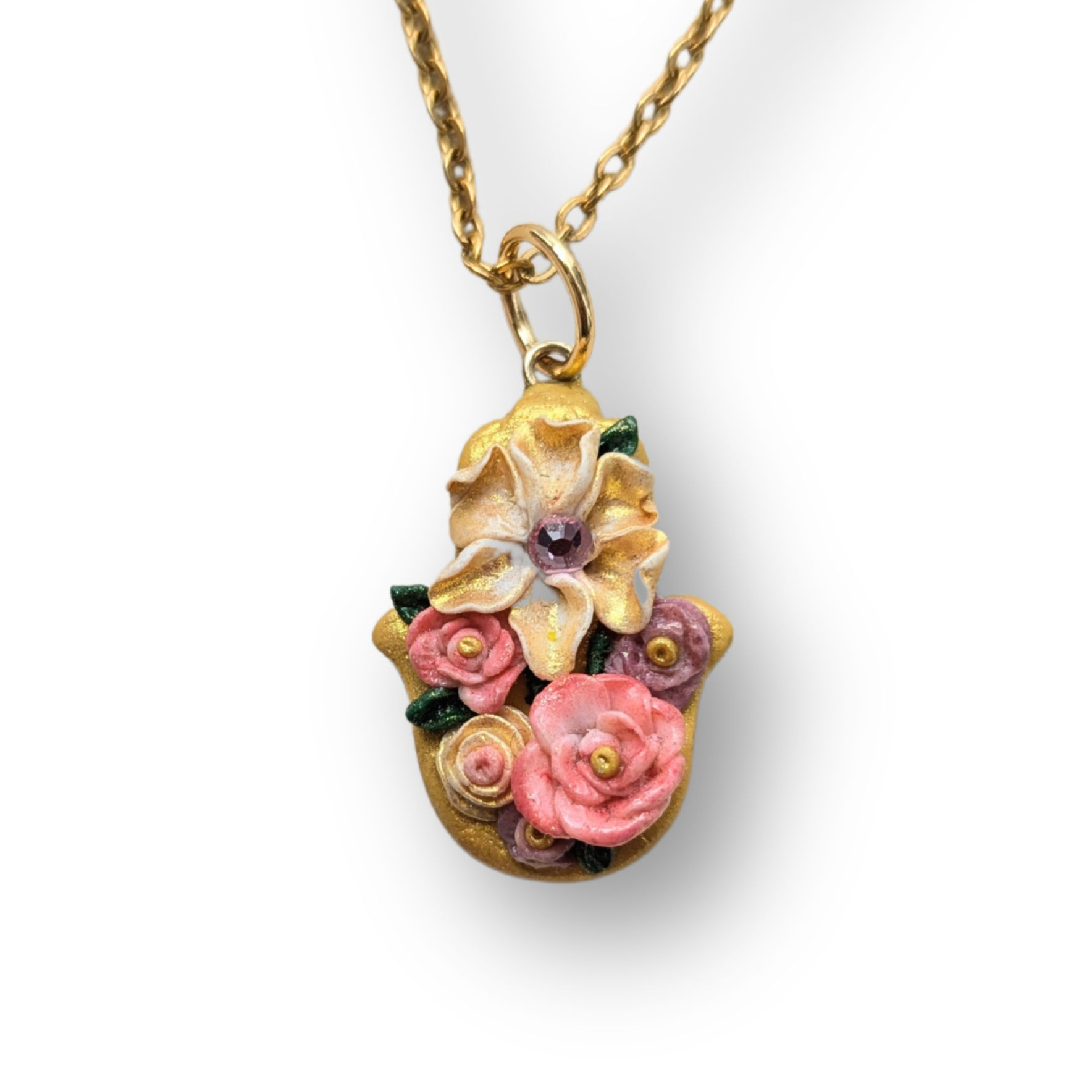 Nisan Floral Hamsa Gold
