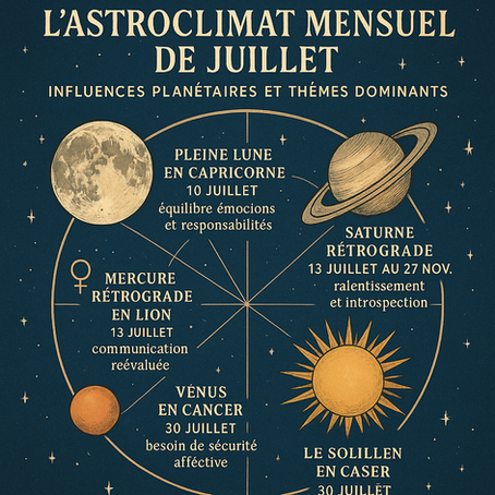 L’Astroclimat Mensuel de Juillet : Influences Planétaires et Thèmes Dominants
