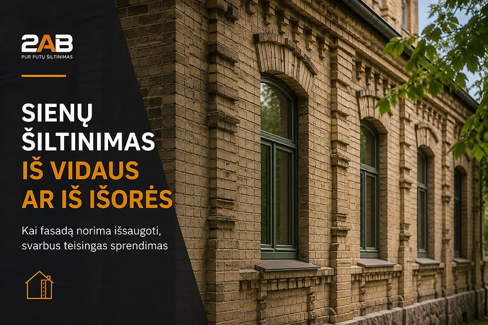Sienų šiltinimas iš vidaus išsaugant seną plytų fasadą